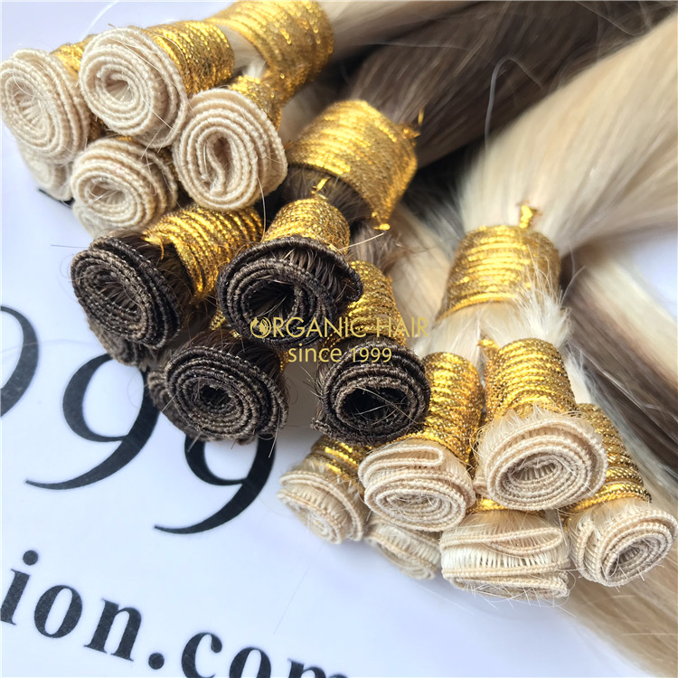 Organic 100% human hair hand tied weft X32